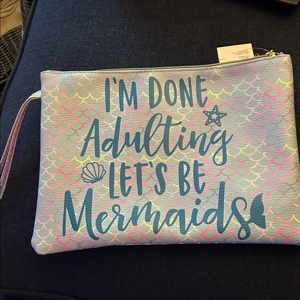 Mermaid Themed Pouch/wristlet NWT